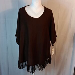 Macy's NY Collection Fringed Sweater